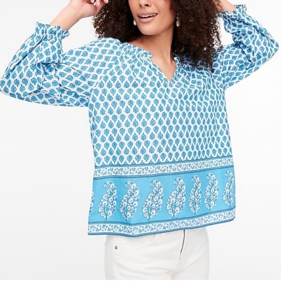 NWT J. Crew Printed Floral Blouse Size XXS-oversized